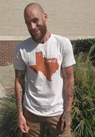 Texas Oatmeal State Shape Love Short Sleeve Fashion T Shirt