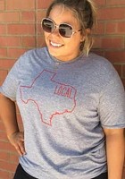 Rally Texas Navy Blue State Local Short Sleeve Fashion T Shirt