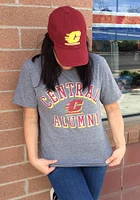 Central Michigan Chippewas Grey Heathered Alumni Short Sleeve T Shirt
