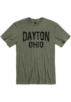 Dayton Olive Green Wordmark Short Sleeve T Shirt