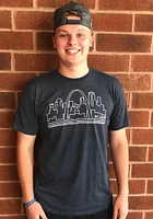 St Louis Navy Blue Skyline Short Sleeve Fashion T Shirt