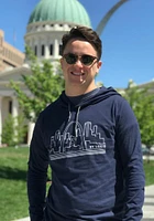 St Louis Mens Navy Blue Skyline Long Sleeve Hoodie