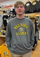 Northern Kentucky Norse Grey Alumni Number One Design Long Sleeve T Shirt