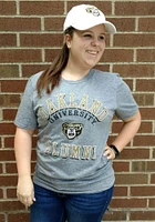 Oakland University Golden Grizzlies Grey Heathered Alumni Short Sleeve T Shirt