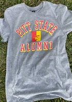 Pitt State Gorillas Grey Heathered Alumni Short Sleeve T Shirt