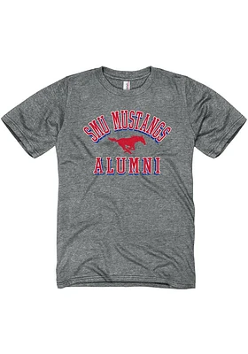 SMU Mustangs Grey Heathered Alumni Short Sleeve T Shirt