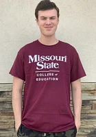Missouri State Bears Maroon College of Education Short Sleeve T Shirt