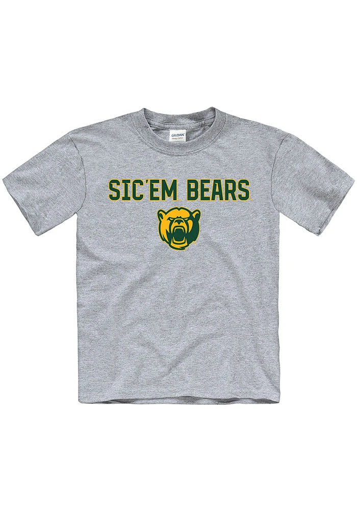 Baylor Bears Youth Grey Sic Em Short Sleeve T-Shirt