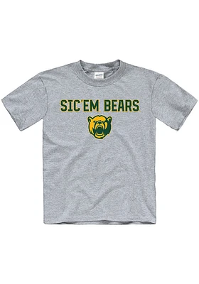 Baylor Bears Youth Grey Sic Em Short Sleeve T-Shirt