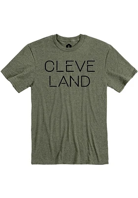 Cleveland Olive Disconnected Short Sleeve Fashion T Shirt