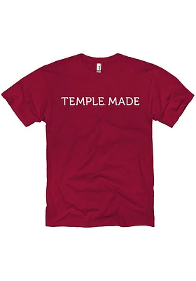 Temple Owls Cardinal Made Short Sleeve T Shirt