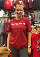 Temple Owls Cardinal Made Short Sleeve T Shirt