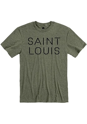 St Louis Olive Disconnected Short Sleeve Fashion T Shirt