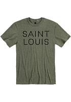 St Louis Olive Disconnected Short Sleeve Fashion T Shirt