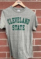 Cleveland State Vikings Green Snow Heather Team Name Short Sleeve T Shirt
