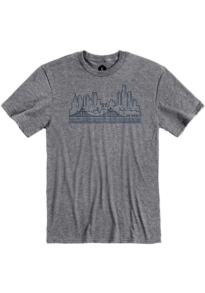 Detroit Graphite Skyline Short Sleeve Fashion T Shirt