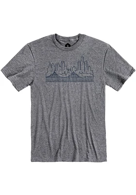 Detroit Graphite Skyline Short Sleeve Fashion T Shirt