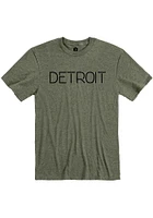 Rally Detroit Olive Wordmark Short Sleeve Fashion T Shirt