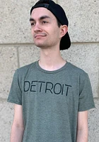 Rally Detroit Olive Wordmark Short Sleeve Fashion T Shirt