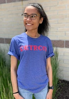 Rally Detroit Blue Wordmark Short Sleeve Fashion T Shirt