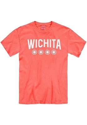 Wichita Womens Orange Sunflower Short Sleeve T-Shirt