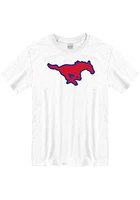 SMU Mustangs White Large Mascot Short Sleeve T Shirt