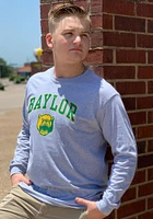 Baylor Bears Grey Arch Mascot Long Sleeve T Shirt