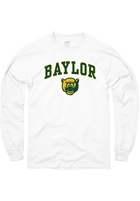 Baylor Bears White Arch Mascot Long Sleeve T Shirt