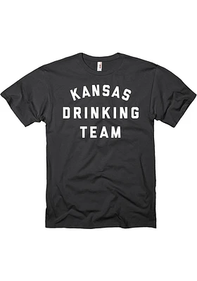 Rally Kansas Black Drinking Team Short Sleeve T Shirt
