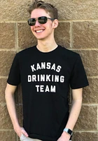 Rally Kansas Black Drinking Team Short Sleeve T Shirt