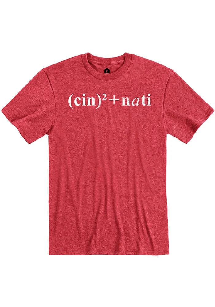 Cincinnati Red Equation Short Sleeve Fashion T Shirt