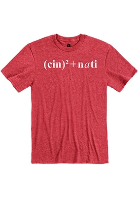 Cincinnati Red Equation Short Sleeve Fashion T Shirt