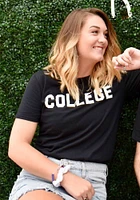 Rally Black College Short Sleeve T Shirt