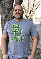 Baylor Bears Charcoal Big Logo Distress Short Sleeve T Shirt