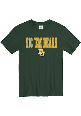 Baylor Bears Green Sic Em Arch Mascot Short Sleeve T Shirt