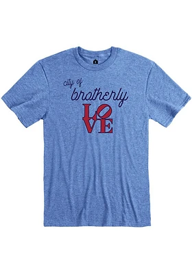 Philadelphia Blue Brotherly Love Short Sleeve Fashion T Shirt