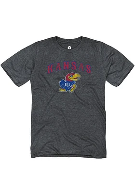 Rally Kansas Jayhawks Arch Mascot Short Sleeve Fashion T Shirt
