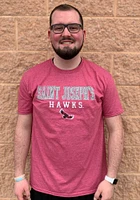 Saint Josephs Hawks Cardinal Worn Short Sleeve T Shirt