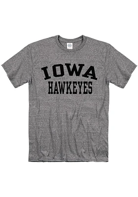 Iowa Hawkeyes Graphite Snow Heather Team Name Short Sleeve T Shirt