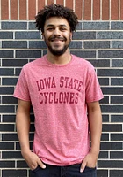 Iowa State Cyclones Red Snow Heather Team Name Short Sleeve T Shirt