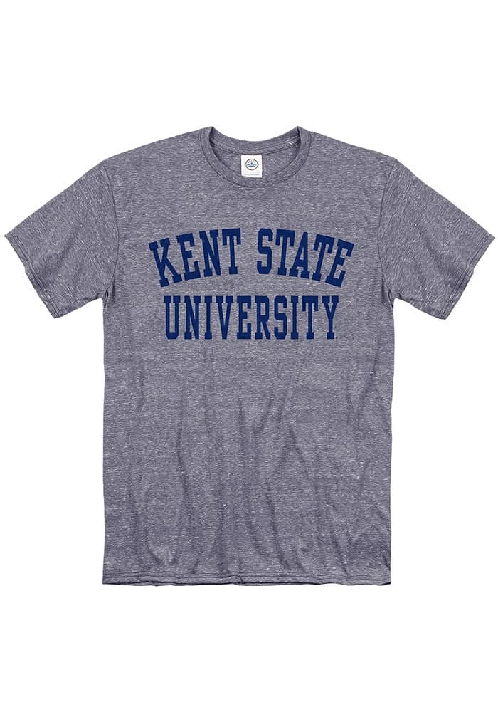 Kent State Golden Flashes Navy Blue Snow Heather Team Name Short Sleeve T Shirt