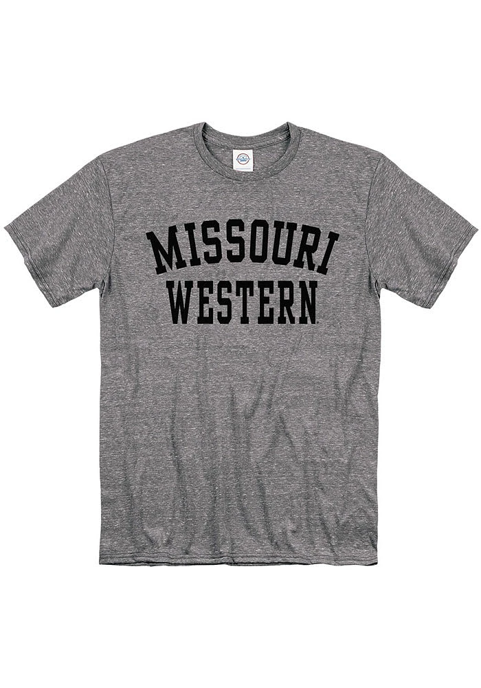 Missouri Western Griffons Graphite Snow Heather Team Name Short Sleeve T Shirt