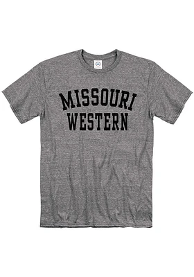 Missouri Western Griffons Graphite Snow Heather Team Name Short Sleeve T Shirt