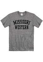 Missouri Western Griffons Graphite Snow Heather Team Name Short Sleeve T Shirt