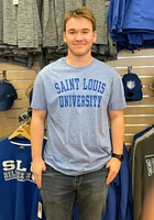 Saint Louis Billikens Blue Snow Heather Team Name Short Sleeve T Shirt