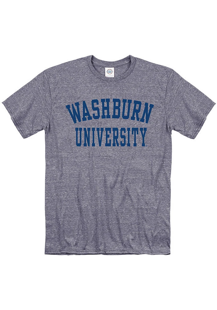 Washburn Ichabods Navy Blue Snow Heather Team Name Short Sleeve T Shirt