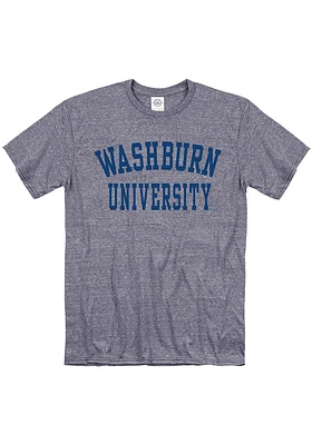 Washburn Ichabods Navy Blue Snow Heather Team Name Short Sleeve T Shirt