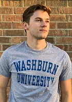 Washburn Ichabods Navy Blue Snow Heather Team Name Short Sleeve T Shirt