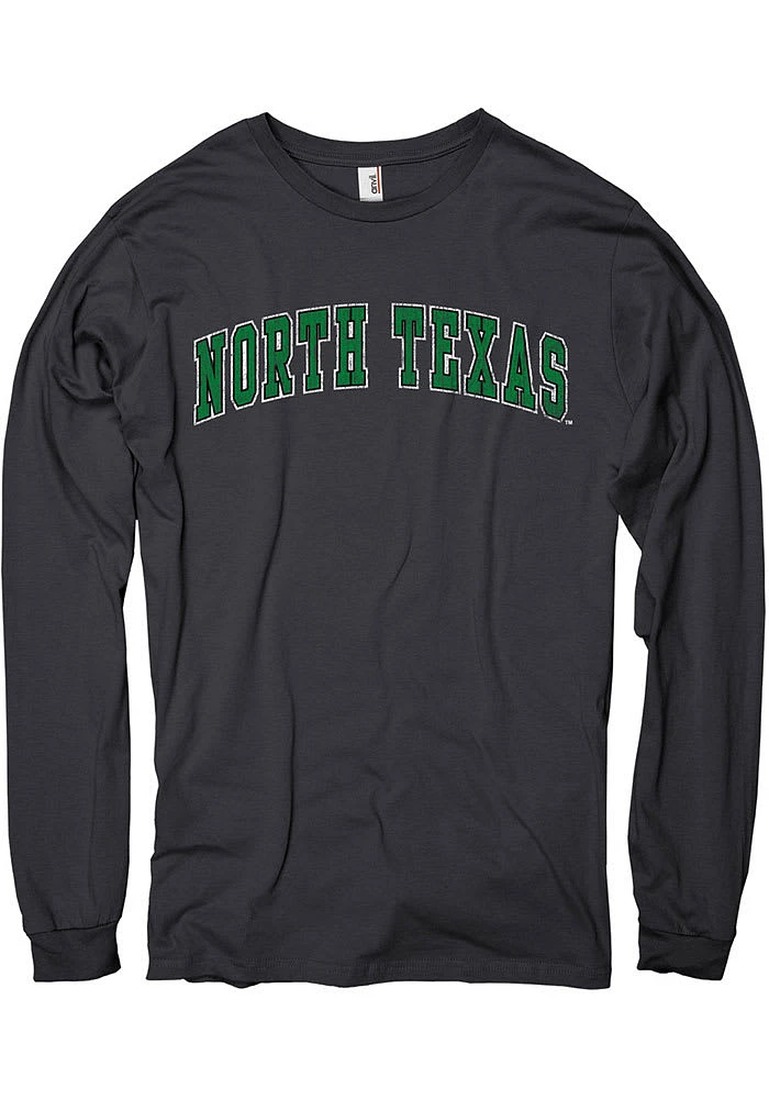 North Texas Mean Green Black Rival Arch Team Name Long Sleeve T Shirt
