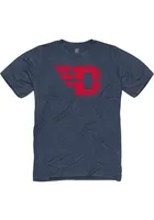 Dayton Flyers Navy Blue Fadeout Short Sleeve T Shirt